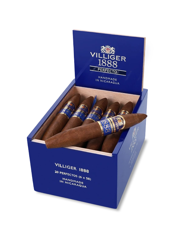 Villiger-1888-Nicaragua-Perfecto-1x20-Kiste-Liegend-Offen